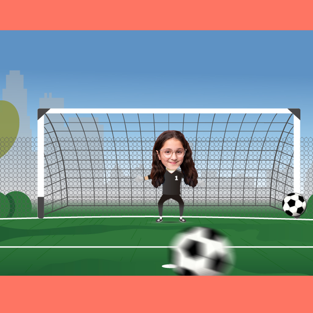 Final del videocuento Futbolitis niña con robots entrenadores animados