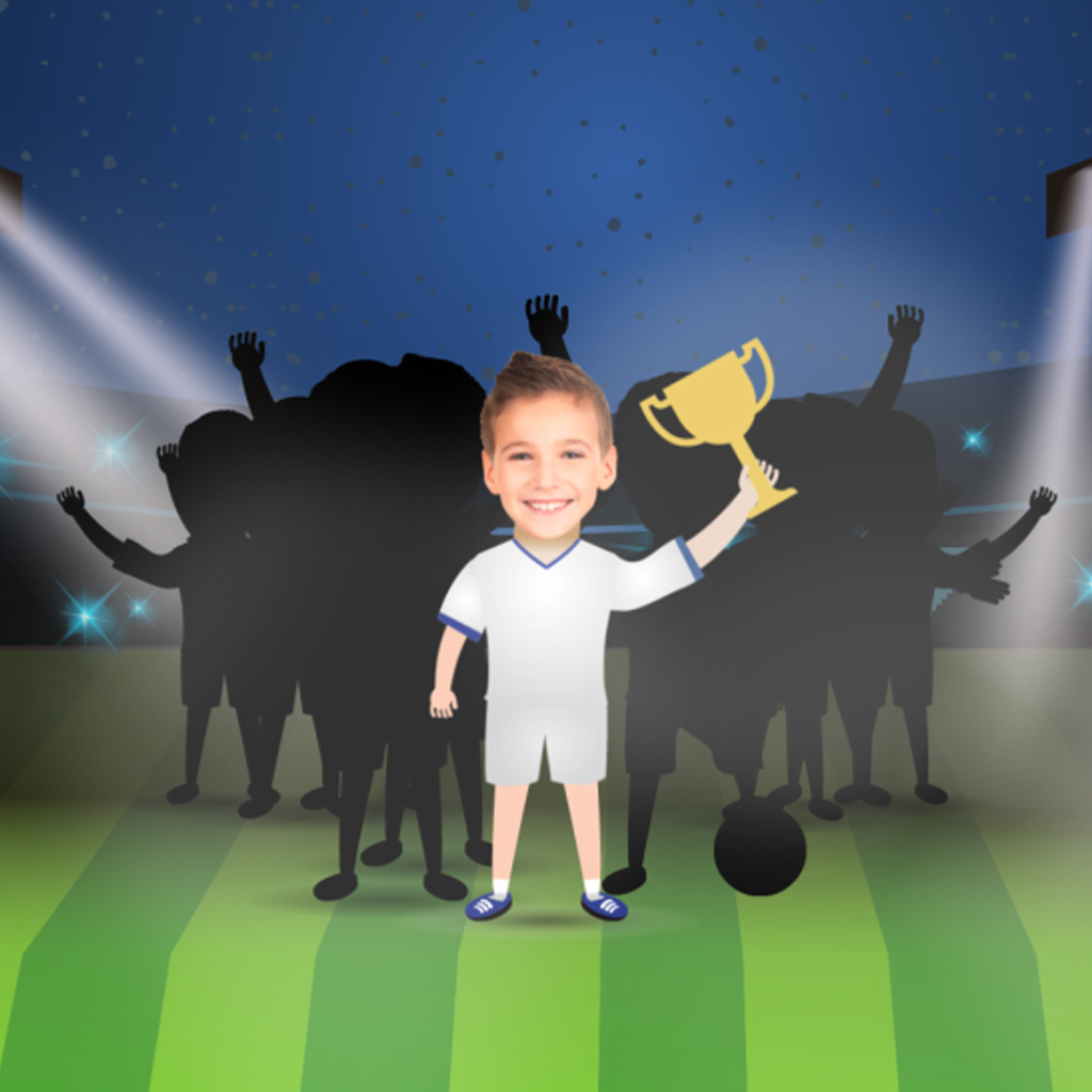 Final del videocuento Futbolitis niño con robots entrenadores animados