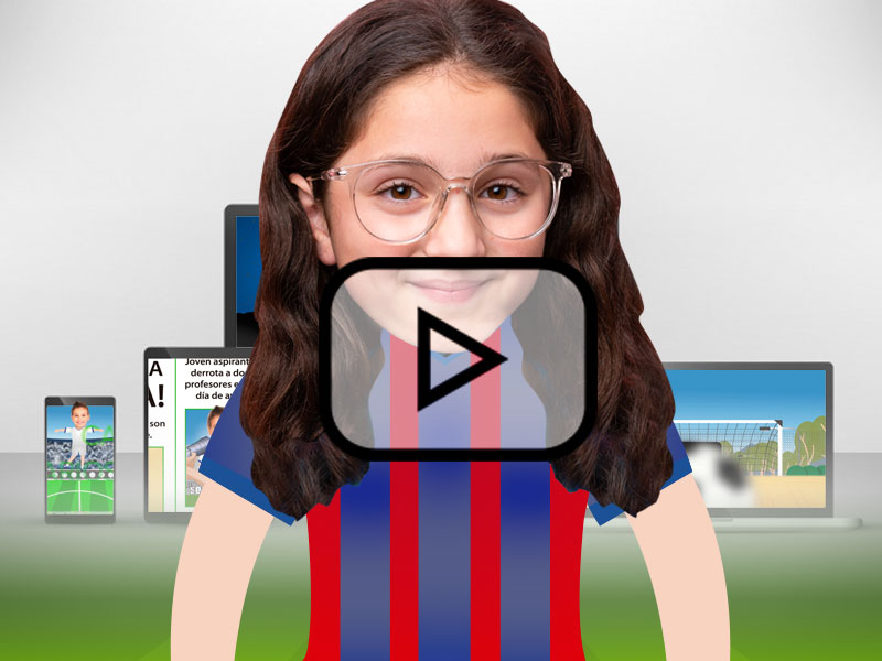 Historia completa Futbolitis niña videocuento fútbol personalizado 18 minutos