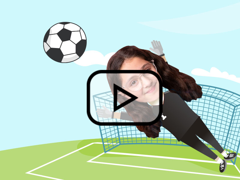 Regalo cumpleaños niña futbolera videocuento personalizado Futbolitis